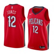 Camiseta New Orleans Pelicans Jalen Jones NO 12 Statement 2018 Rojo