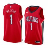 Camiseta New Orleans Pelicans Jameer Nelson NO 1 Statement 2018 Rojo
