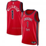 Camiseta New Orleans Pelicans Zion Williamson NO 1 Statement 2023-24 Rojo