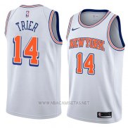 Camiseta New York Knicks Allonzo Trier NO 14 Statement 2018 Blanco