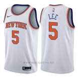 Camiseta New York Knicks Courtney Lee NO 5 Association 2017-18 Blanco