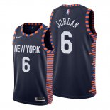Camiseta New York Knicks Deandre Jordan NO 6 Ciudad Azul
