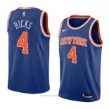 Camiseta New York Knicks Isaiah Hicks NO 4 Icon 2018 Azul