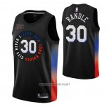 Camiseta New York Knicks Julius Randl NO 30 Ciudad 2020-21 Negro