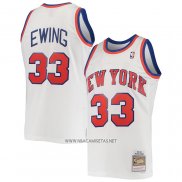 Camiseta New York Knicks Patrick Ewing NO 33 Mitchell & Ness 1985-86 Blanco