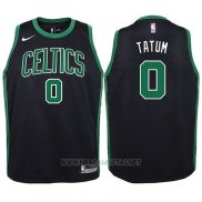 Camiseta Nino Boston Celtics Jayson Tatum NO 0 2017-18 Negro