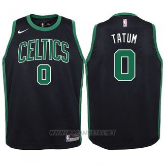 Camiseta Nino Boston Celtics Jayson Tatum NO 0 2017-18 Negro