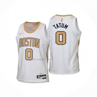 Camiseta Nino Boston Celtics Jayson Tatum NO 0 Ciudad 2025-26 Blanco