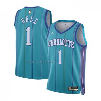 Camiseta Nino Charlotte Hornets LaMelo Ball NO 1 Classic 2023-24 Verde