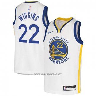 Camiseta Nino Golden State Warriors Andrew Wiggins NO 22 Association Blanco