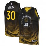 Camiseta Nino Golden State Warriors Stephen Curry NO 30 Ciudad 2022-23 Negro