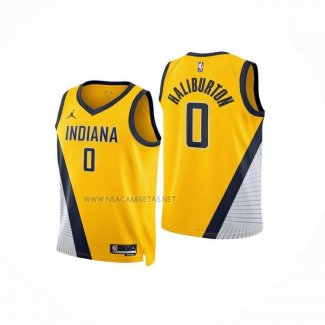 Camiseta Nino Indiana Pacers Tyrese Haliburton NO 0 Statement 2024-25 Amarillo