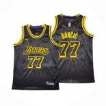 Camiseta Nino Los Angeles Lakers Luka Doncic NO 77 2024-25 Negro