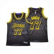 Camiseta Nino Los Angeles Lakers Luka Doncic NO 77 2024-25 Negro