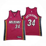 Camiseta Nino Miami Heat Giannis Antetokounmpo NO 34 Statement 2025-26 Rojo