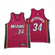 Camiseta Nino Miami Heat Giannis Antetokounmpo NO 34 Statement 2025-26 Rojo