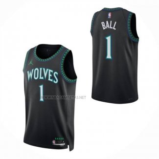 Camiseta Nino Minnesota Timberwolves Lamelo Ball NO 1 Statement 2026-27 Negro