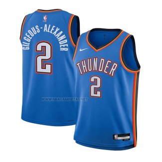 Camiseta Nino Oklahoma City Thunder Shai Gilgeous-Alexander NO 2 Icon Azul