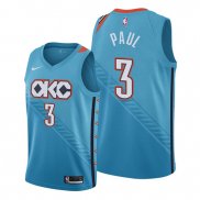 Camiseta Oklahoma City Thunder Chris Paul NO 3 Ciudad Azul