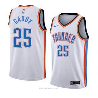 Camiseta Oklahoma City Thunderr Abdul Gaddy NO 25 Association 2018 Blanco