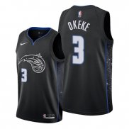 Camiseta Orlando Magic Chuma Okeke NO 3 Ciudad 2019-20 Negro