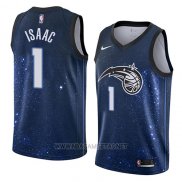 Camiseta Orlando Magic Jonathan Isaac NO 1 Ciudad 2018 Azul