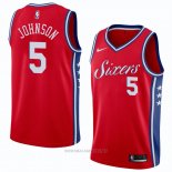 Camiseta Philadelphia 76ers Amir Johnson NO 5 Statement 2018 Rojo