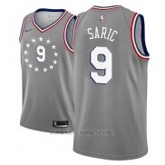 Camiseta Philadelphia 76ers Dario Saric NO 9 Ciudad 2018-19 Gris