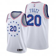Camiseta Philadelphia 76ers Markelle Fultz NO 20 Earned Blanco