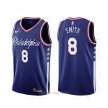 Camiseta Philadelphia 76ers Zhaire Smith NO 8 Ciudad 2019-20 Azul
