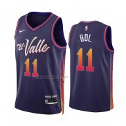 Camiseta Phoenix Suns Bol Bol NO 11 Ciudad 2023-24 Violeta