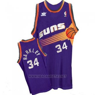 Camiseta Phoenix Suns Charles Barkley NO 34 Retro Violeta