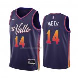 Camiseta Phoenix Suns Chimezie Metu NO 14 Ciudad 2023-24 Violeta