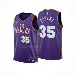Camiseta Phoenix Suns Kevin Durant NO 35 Ciudad 2024-25 Violeta