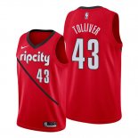 Camiseta Portland Trail Blazers Anthony Tolliver NO 43 Earned Rojo