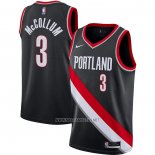 Camiseta Portland Trail Blazers C.j. McCollum NO 3 2017-18 Negro