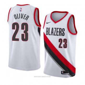 Camiseta Portland Trail Blazers Cameron Oliver NO 23 Association 2018 Blanco