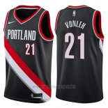 Camiseta Portland Trail Blazers Noah Vonleh NO 21 Swingman Icon 2017-18 Negro