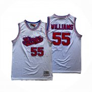 Camiseta Sacramento Kings Jason Williams NO 55 Hardwood Classics Blanco