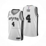 Camiseta San Antonio Spurs DeAaron Fox NO 4 Statement 2024-25 Gris