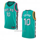 Camiseta San Antonio Spurs Jeremy Sochan NO 10 Ciudad 2022-23 Verde