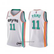 Camiseta San Antonio Spurs Joshua Primo NO 11 Ciudad 2021-22 Blanco