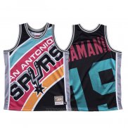 Camiseta San Antonio Spurs Luka Samanic NO 19 Mitchell & Ness Big Face Negro