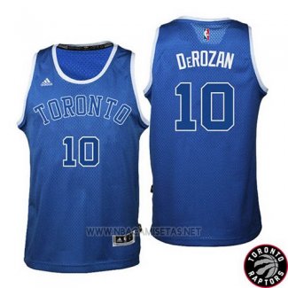 Camiseta Toronto Raptors DeMar DeRozan NO 10 Retro Azul