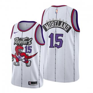 Camiseta Toronto Raptors Eric Moreland NO 15 Classic Edition 2019-20 Blanco