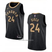 Camiseta Toronto Raptors Khem Birch NO 24 Ciudad 2022-23 Negro