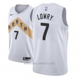 Camiseta Toronto Raptors Kyle Lowry NO 7 Ciudad 2018 Blanco