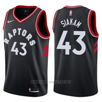 Camiseta Toronto Raptors Pascal Siakam NO 43 Statement 2017-18 Negro