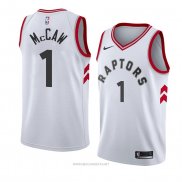 Camiseta Toronto Raptors Patrick Mccaw NO 1 Association 2018 Blanco