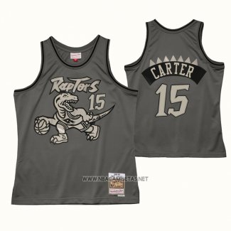 Camiseta Toronto Raptors Vince Carter NO 15 Mitchell & Ness 1994-95 Gris